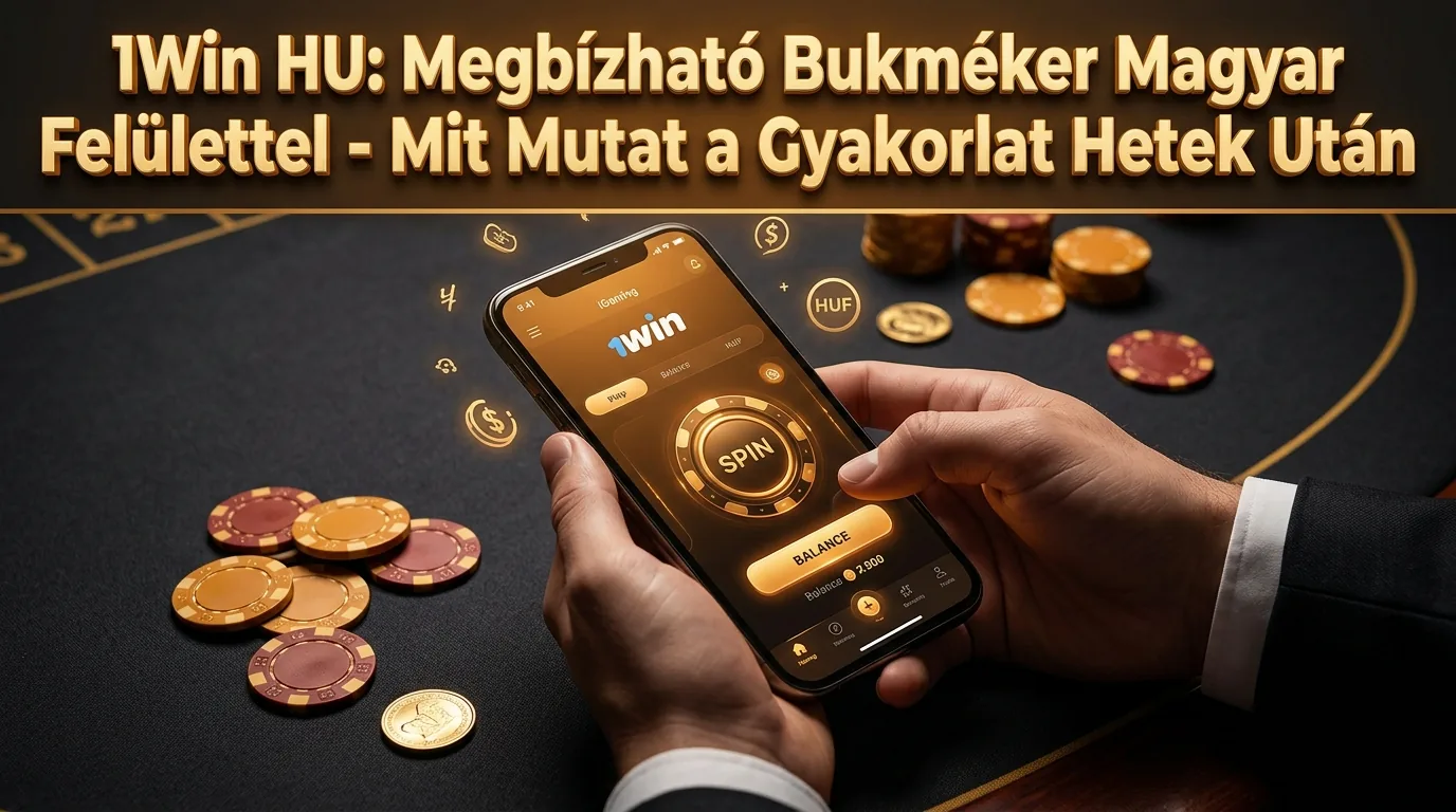 Telefon magyar iGaming felülettel a filcasztalon, megbízhatóságot sugallva.